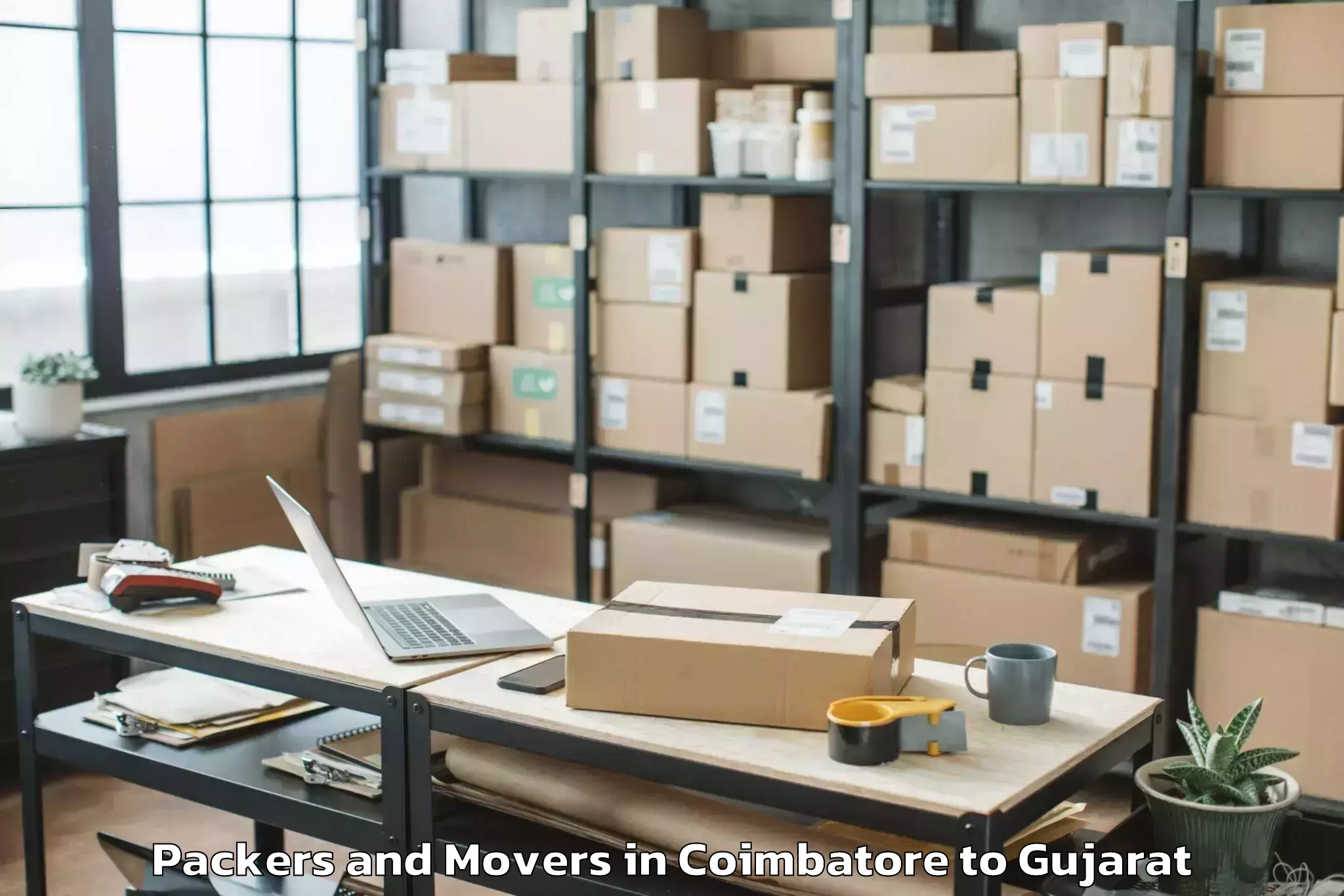 Professional Coimbatore to Visnagar Packers And Movers